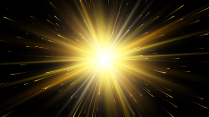 Abstract star or sun. Explosion effect. Fast motion effect. Vector background