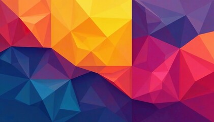 Obraz premium Abstract geometric shapes, vibrant color blocks, geometric, bright