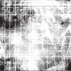 Obraz premium A distressed textured portrait reveals a blurred human face within a chaotic white and black .