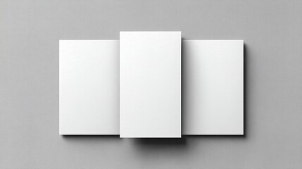 Minimalist monochrome art panels arranged on gray textured wall