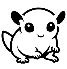 Silhouette of a sugar glider baby