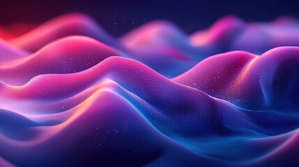 Fototapeta premium A vivid 3D background design presents realistic colorful waves from a side angle in 4K resolution, creating an eye-catching and dynamic visual experience.