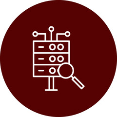 Big Data Vector Line Brown Circle Icon Design