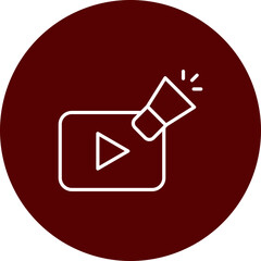 Obraz premium Content Vector Line Brown Circle Icon Design