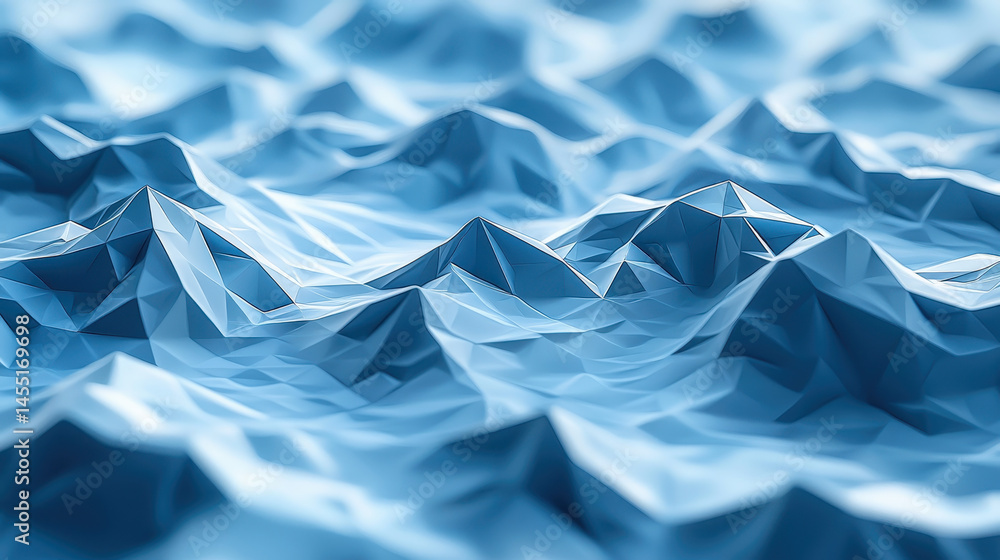 Poster realistic 4k 3d background art features an abstract side angle view of a triangular pattern, exhibit