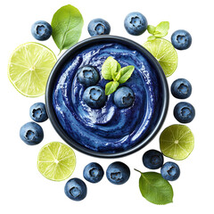 Artisan Puree Dream Pop Refined Fusion of Blueberry Isolated on Transparent Background
