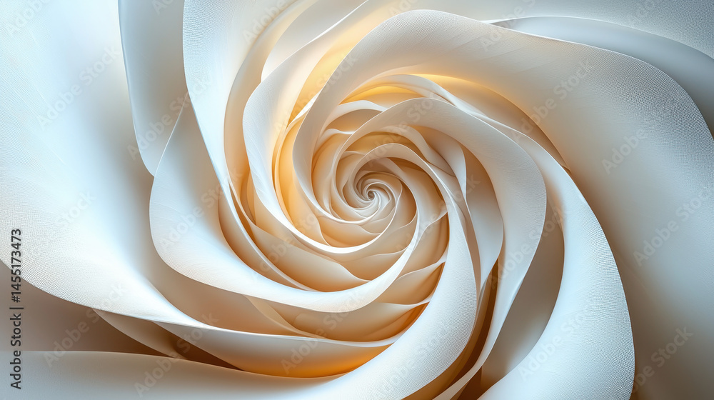 Poster a mesmerizing 3d background features layered spirals from a side angle perspective, rendered in real