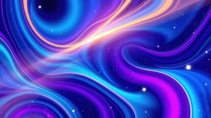 Abstract swirling cosmic nebula.  Dynamic flowing colors and light trails, reminiscent of a celestial vortex.  Intricate patterns and textures create a mesmerizing visual experience