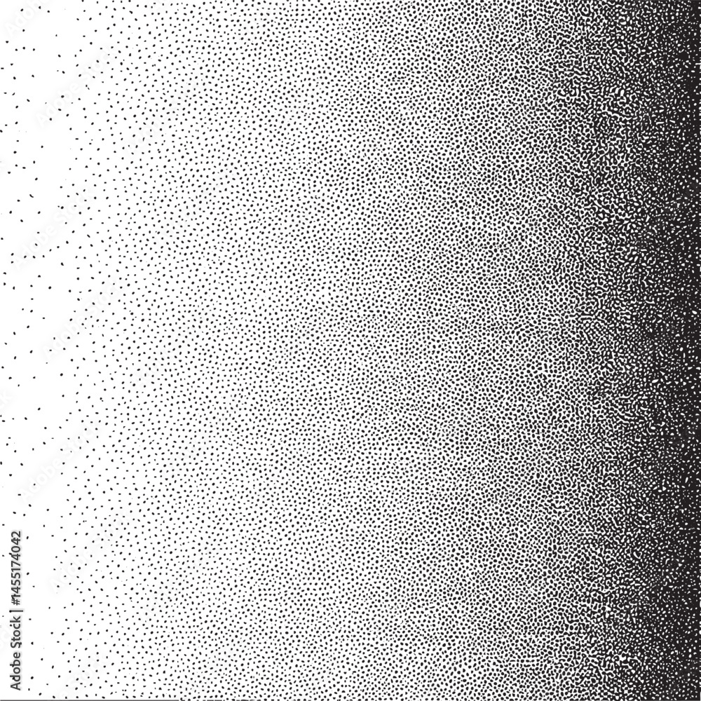 Poster a dense network of tiny scattered dots transitions from white to black.