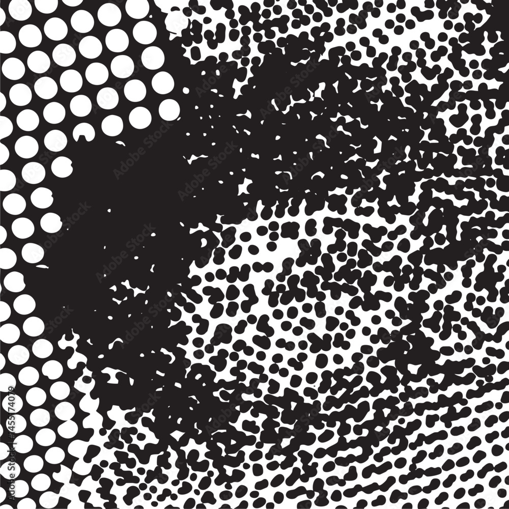 Poster a densely patterned monochrome face is composed of numerous overlapping circles.