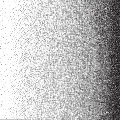 A dense network of tiny scattered dots transitions from white to black.