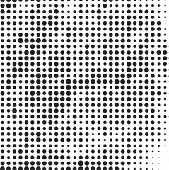 A dense field of black and white circular dots creates a repeating .