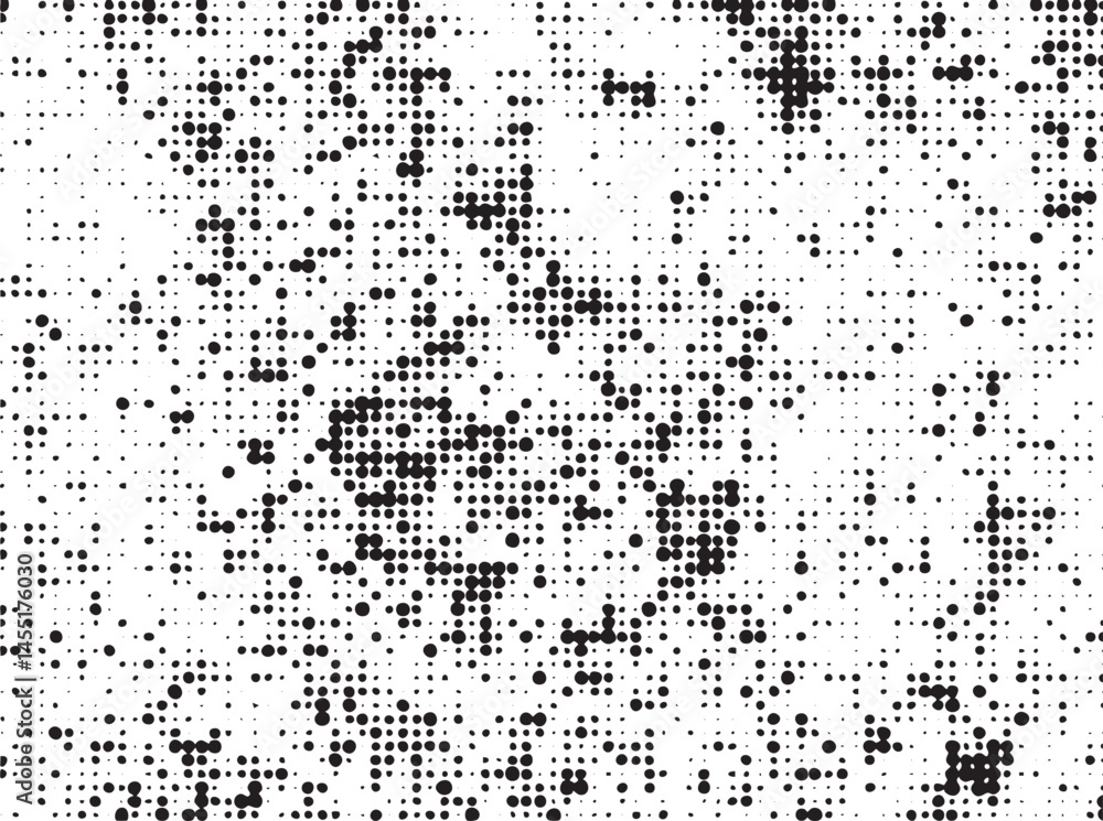 Poster a dense array of small dark dots covers a white background creating an intricate .