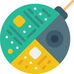 bomb illustration on a white background     