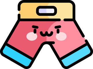 boxing shorts illustration on a white background     