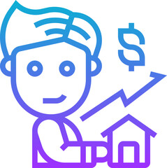 broker illustration on a white background    