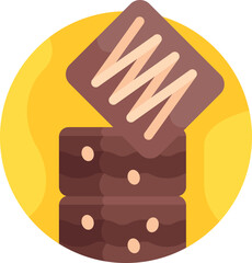 brownie illustration on a white background    