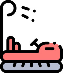 bumper car illustration on a white background    