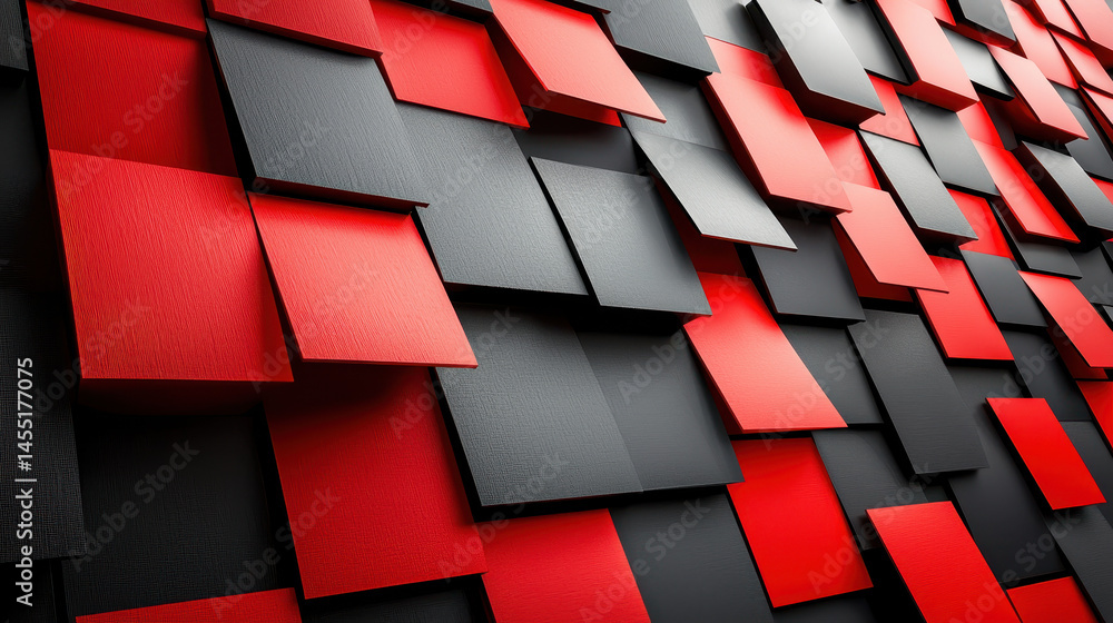 Poster dynamic 3d background showcasing a realistic 4k view with side angle perspective of red and black ti
