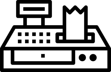 cashier illustration on a white background    