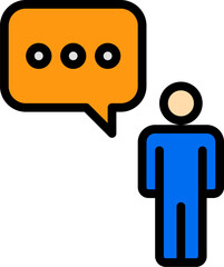 chat illustration on a white background     