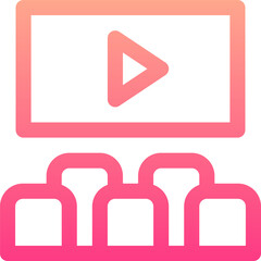 cinema illustration on a white background     