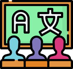 class illustration on a white background     