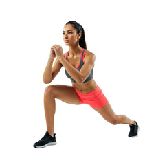 young woman running Backgroundless cutout in 4k