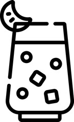 cocktail illustration on a white background     