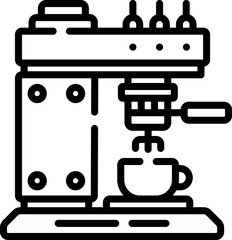 coffee maker illustration on a white background    