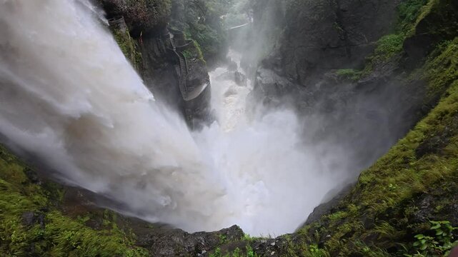 Pailon del Diablo Waterfall in Ecuador