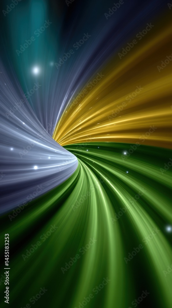Poster abstract background showing bright streams of colored light and vortex tunnel illusion, perfect for 
