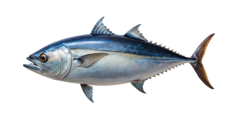 A Stunning Closeup of a Bluefin Tuna Fish Showing its Detailed Anatomy and Coloration