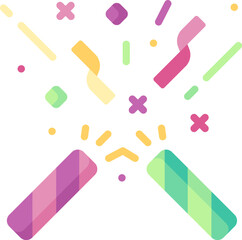 confetti (2) illustration on a white background    