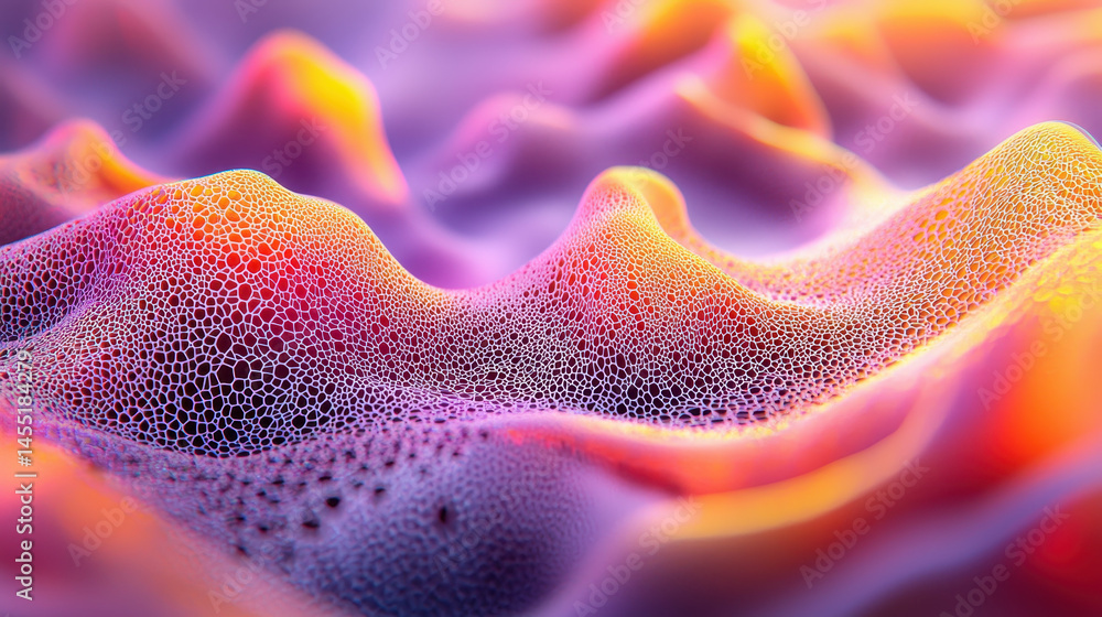 Poster side angle view of a realistic 4k 3d abstract background pattern showcasing intricate detail with vi