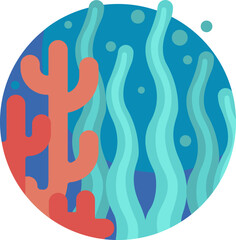 Obraz premium coral illustration on a white background 