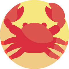 crab illustration on a white background    