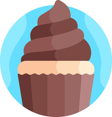 cupcake illustration on a white background     