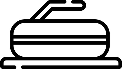 curling illustration on a white background     