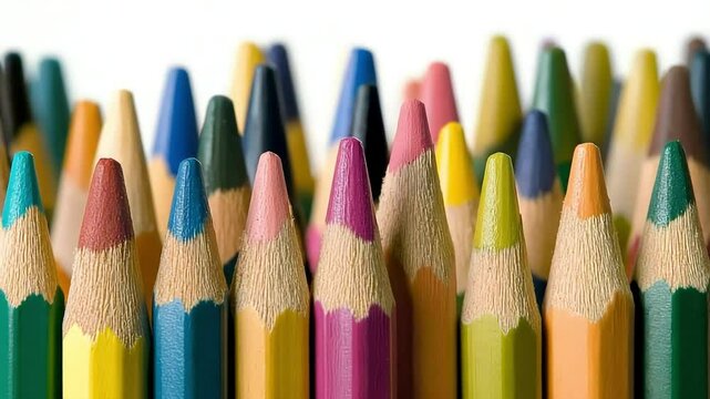 Vibrant colored pencils stand tall, ready for creative expression