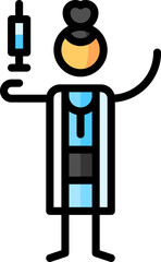 doctor illustration on a white background    