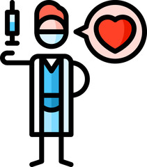 doctor illustration on a white background    