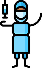 doctor illustration on a white background    