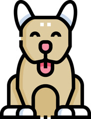 dog illustration on a white background     