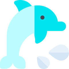 dolphin illustration on a white background   