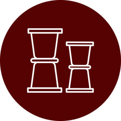 Jigger Vector Line Brown Circle Icon Design