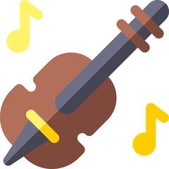 double bass illustration on a white background     