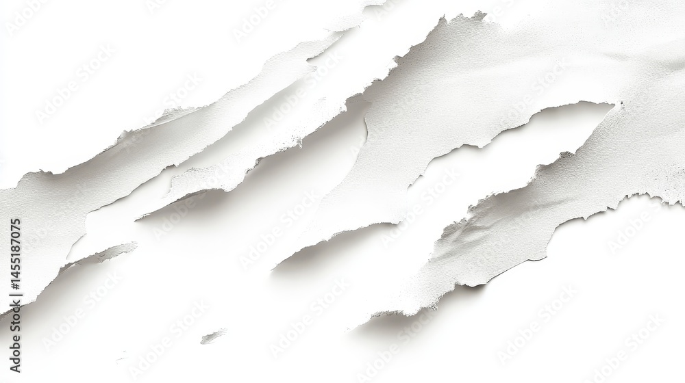 Poster abstract torn white paper texture with dynamic jagged edges