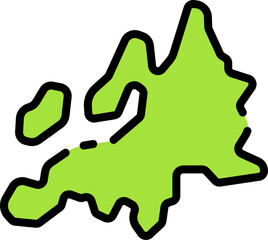 europe illustration on a white background     