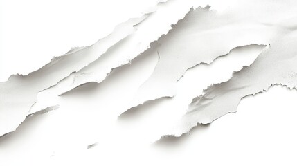 Abstract torn white paper texture with dynamic jagged edges